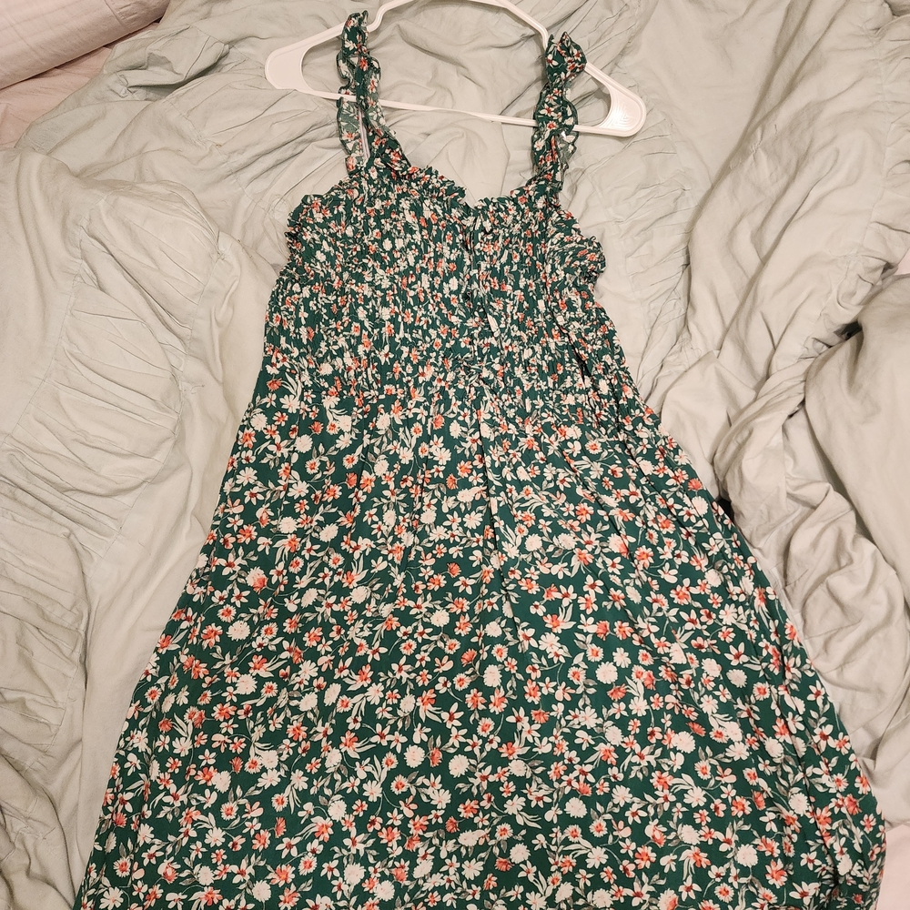 AUW Green Floral Dress